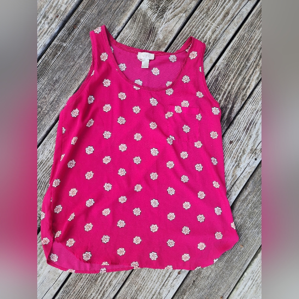 Loft Pink Floral Women's Tank Top